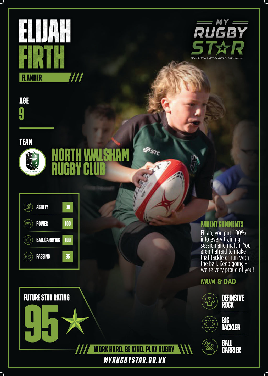 My Rugby Star – Personalised Digital Rugby Card